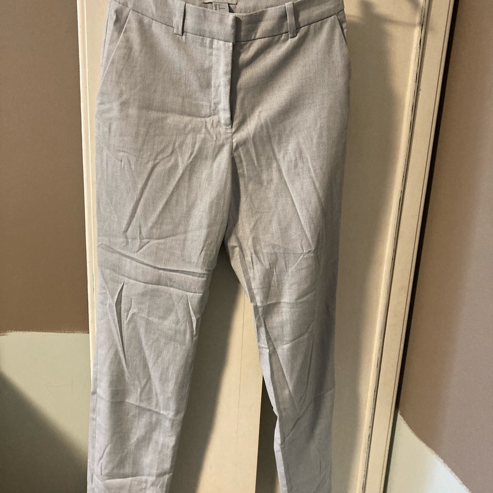 H&M Light Gray Checkered Pants size 2